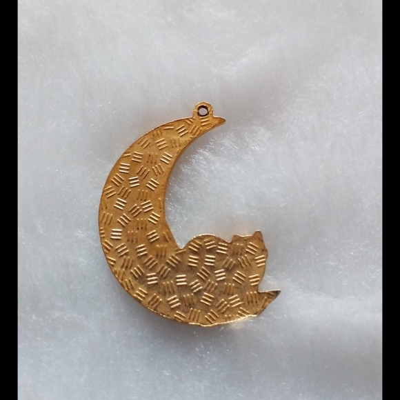 Cat Moon Stars Pendant or Charm - Picture 5 of 7